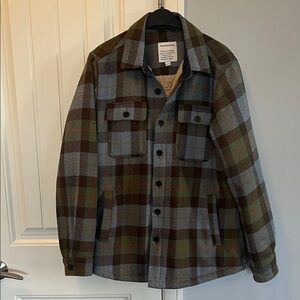 Frank & Oak Plaid Wool Blend Jacket M